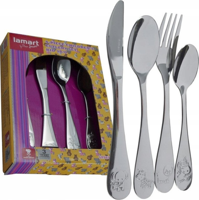 Set takëmesh për kalamaj Lamart LT5013 Kid, 4 copë, çelik inox