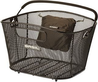 Mbulesë shporte biçiklete Basil Keep Dry Raincover M, e papërshkueshme nga uji, gri