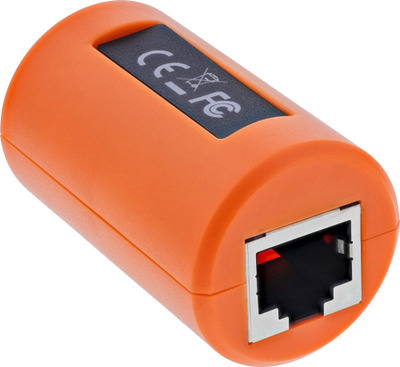 Mbrojtës rrjeti InLine Surge Protector RJ45 Coupler, për Ethernet dhe PoE, gigabit
