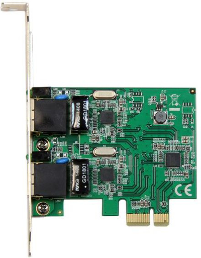 Kartë rrjeti StarTech.com me dy porta GIGABIT PCI Express, 2x RJ45, 10/100/1000 Mbps