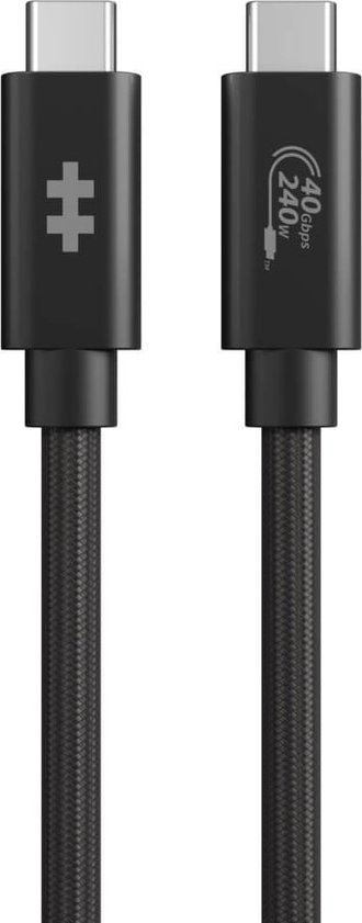 Kabllo USB HYPER HyperDrive Next USB4 Gen 3x2, USB C, 1.2m, e zezë