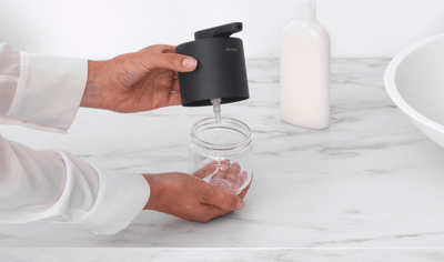 Dispenzer sapuni Brabantia MindSet, qelq, gri