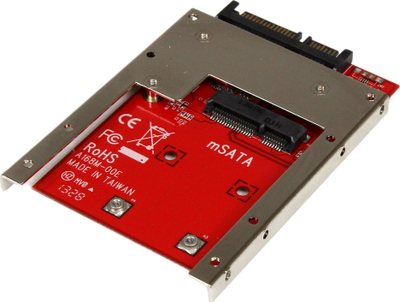 Adapter StarTech.com mSATA në 2.5\" SATA, konvertues SSD, i zi