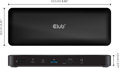 Dok Thunderbolt 4 Club3D 16 në 1, për deri 4 ekrana, 40Gb/s, i zi