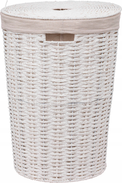 Shportë rrobash 5five Simply Smart White Round Closed, 40L, e bardhë