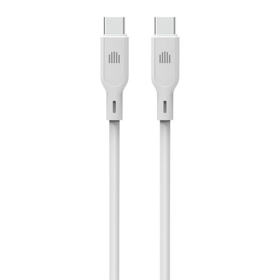 Dviced Cable USB-C To USB-C Silicone 1,25M, White