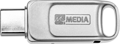 USB flash MyMedia MyDual, 64GB, USB 2.0, USB Type A / USB Type C, ngjyrë argjendi
