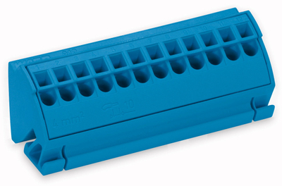 Terminal bllok Wago potential block, 12 pola, 4mm², blu
