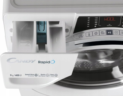 Lavatriçe Candy RapidÓ RO1494DWMCT/1-S, 9 kg, 1400 RPM, e bardhë