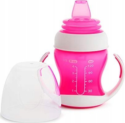 Gotë trajnimi Munchkin Gentle, 118 ml, silikon pa rrjedhje, rozë