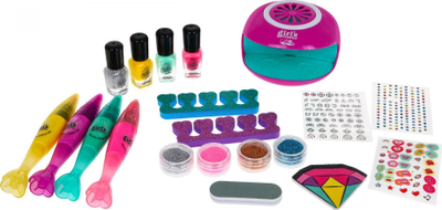 Set manikyr për fëmijë Girl's Creator Beauty Studio, me tharëse thonjsh, me llakë e aksesorë, shumëngjyrësh