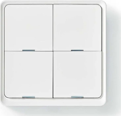 Çelës muri smart ZigBee Tuya, 4 butona, pa tela, i bardhë