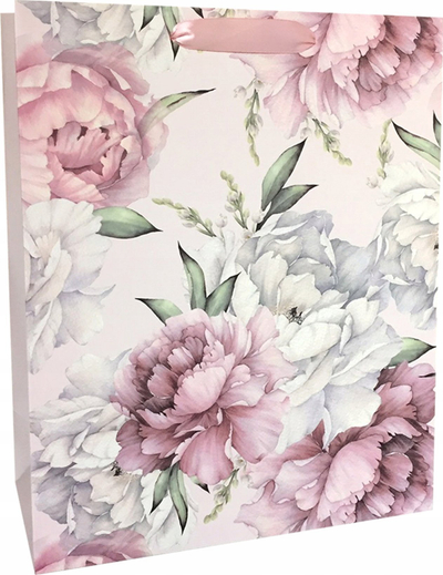Qese dhurate Incood Peonies, 18x23 cm, letër 210g, shumëngjyrëshe