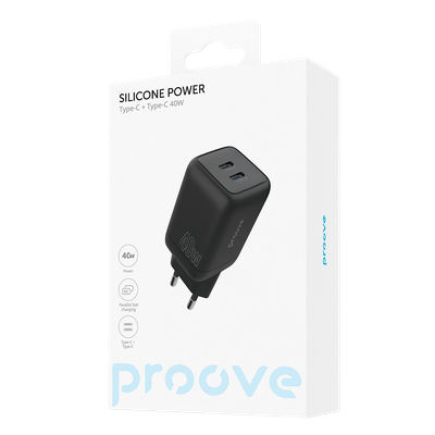 Karikues muri Proove Silicone Power, 40W, me 2×Type-C, i zi
