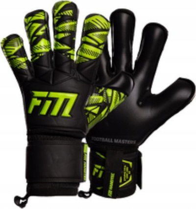 Doreza portjeri Football Masters FM Invictus X Green, unisex, nr. 8, të zeza me jeshile