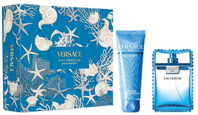 Set Versace Eau Fraiche Pour Homme Eau de Toilette, 100ml + xhel dushi, 150ml