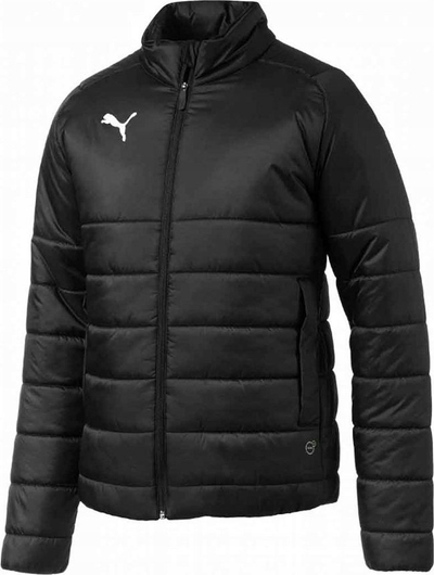 Xhaketë dimri për kalamaj Puma Casuals Padded Jacket Jr 655625 03, me mbushje, me zinxhir, e zezë