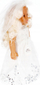 Kukull nuse Mega Creative DOLL, 46cm, trup i butë, fustan i bardhë