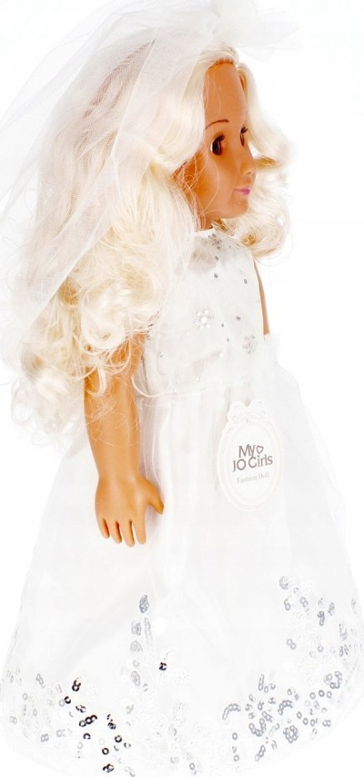 Kukull nuse Mega Creative DOLL, 46cm, trup i butë, fustan i bardhë