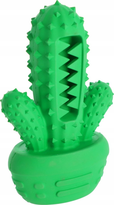 Lodër për qen Hard Rubber Cactus, gomë TPR, 15cm, jeshile