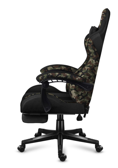 Гејминг столица Huzaro Force 4.7 Camo Mesh, со потпирач за нозе, со мрежа, со камуфлажа