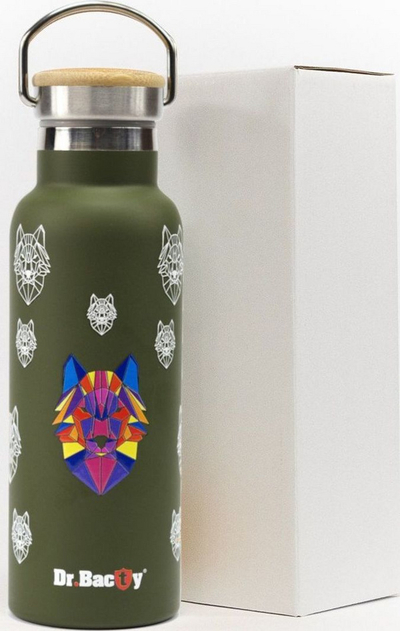 Shishe për ujë Dr.Bacty, 500 ml, e gjelbër