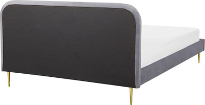 Krevati Velvet FLAYAT, 180 x 200 cm, Super King, gri