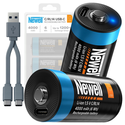 Bateri rikarikueshme Newell C R14, 4000 mAh, USB C, set 2 copë