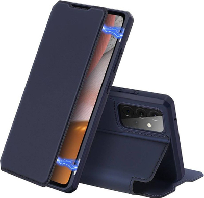 Këllëf Dux Ducis Skin X për Samsung Galaxy A72 4G, me kapak, blu