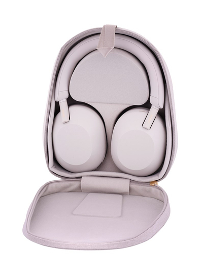 Kufje Sony WH-1000XM5, wireless me zhurmë-anulim, me kabllo, argjendi e bardhë