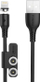 Kabllo karikimi Foneng X62 3 në 1, USB A në USB C micro USB Lightning, 1 m, e zezë