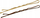 Kapëse flokësh Activeshop E-64, 6cm, 50 copë, ngjyrë ari