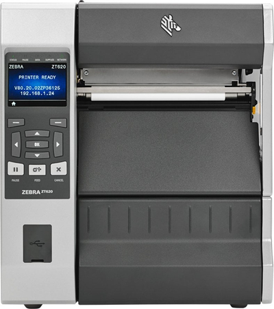 Printer etiketash Zebra ZT620 ZT62062 T0E0100Z, industrial, termik, gri