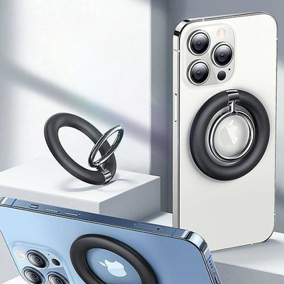 Mbajtësja Usams US-ZJ071 me unazë magnetike, 360°, e zezë
