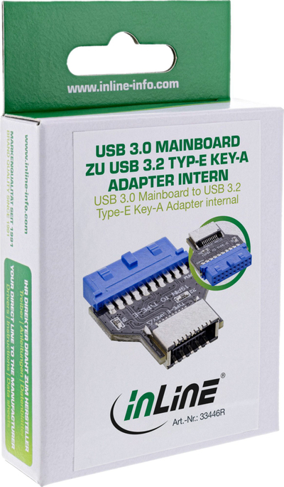 Adapter i brendshëm InLine USB 3.0 në USB 3.2 Type E Key A, 5 Gb/s