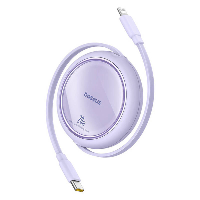 Kabllo karikimi Baseus Free2Pull, USB C në Lightning, 20W, 1m, vjollcë