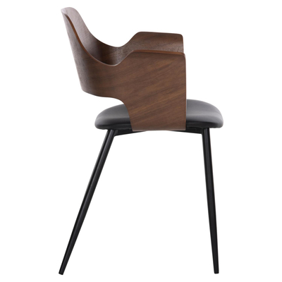 Karrige ngrënieje Velp 55,5x50x79Hcm (HM9616.03), zezë