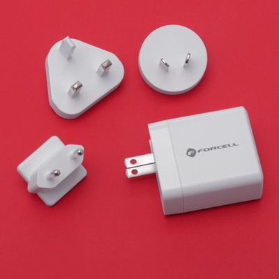 Karikues muri Forcell 3in1, USB‑C USB‑A, 45W PD QC4.0, i bardhë