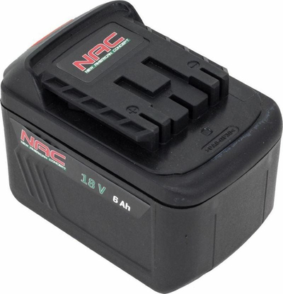 Bateri NAC B18-60-S, 18V, 6Ah Li-ion, e zezë