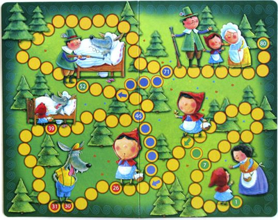 Lojë tavoline Alexander Little Red Riding Hood, për kalamaj, me libër me përrallë, shumëngjyrëshe