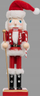 Stoli Krishtlindjesh Feeric Christmas Nutcracker, dru, 25 cm, e kuqe dhe e bardhë