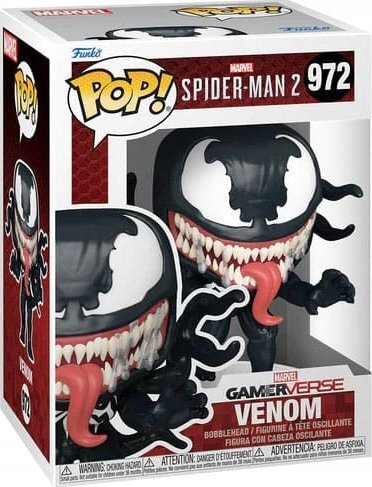 Figurinë Funko Pop Venom 972, Marvel Spider Man 2, për koleksion, e zezë