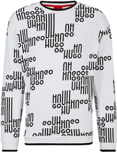 Bluzë për meshkuj HUGO BOSS Relaxed Fit, e bardhë