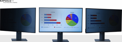 Filter privatësie për monitor Kapsolo 4-Way Plug In, 22\", i zi