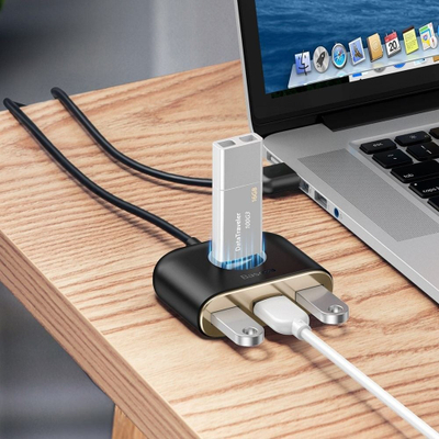 Përshtatës Baseus Baseus Square 4 në 1 USB HUB 1m CAHUB-AY01