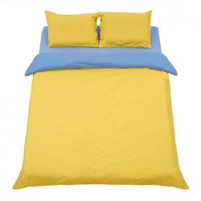 Komplet çarçafësh dopio Heinner Home, 200x220 cm, pambuk, verdhë blu