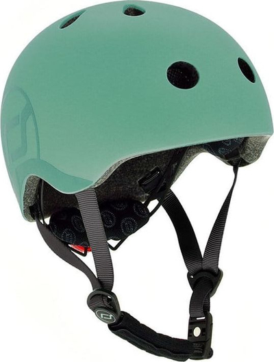 Helmetë për fëmijë Scoot and Ride S M Forest, 51 55 cm, me dritë LED, jeshile