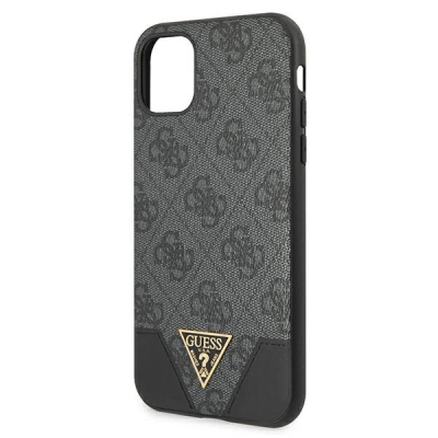 Futrollë Guess Triangle Collection GUHCN61PU4GHBK, për iPhone 11, gri