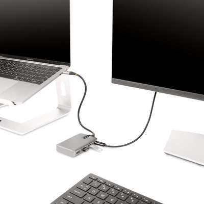 Hub USB C StarTech me 4 porta, 3x USB A 10Gbps, 4K 60Hz DP Alt Mode, gri