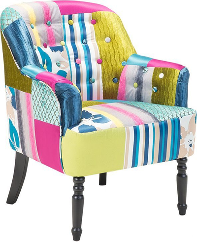 Fotelje MANDAL Armchair, tekstil, këmbë druri, shumëngjyrëshe